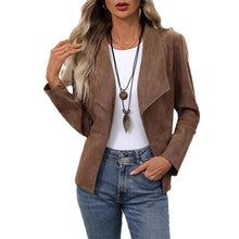Load image into Gallery viewer, Women's Faux Suede Jacket New Coat