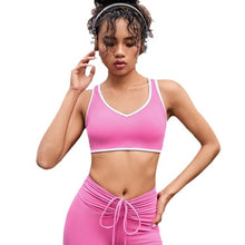 Load image into Gallery viewer, Contrast Color Low Intensity Sports Underwear Women's Yoga Clothes Pilates Training Top