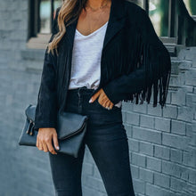 Load image into Gallery viewer, Women's Slim-fit Long-sleeved Tassel Coat