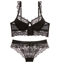 Load image into Gallery viewer, Gathering sexy cotton bra underwear set