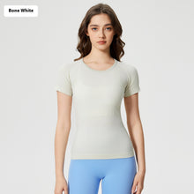 Load image into Gallery viewer, Women's Short Sleeve Round Neck Sports Running Fitness Top