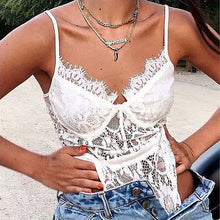 Load image into Gallery viewer, Sexy Lace And Eyelashes Sexy Breast Support Underwear Bottoming Bodysuit