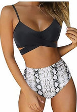 Load image into Gallery viewer, Women Sexy Soild Print Bikini Set Push Up Bathing Swimwear