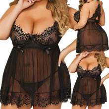 Load image into Gallery viewer, Sexy Lingerie Lace Black Mesh Sexy Underwear