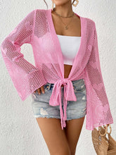 Load image into Gallery viewer, Cardigan Women's Clothes Lace-up Bow Bell Sleeve