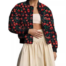 Load image into Gallery viewer, Women's Loose And Versatile Daisy Print Zipper Jacket