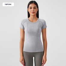Load image into Gallery viewer, Women's Short Sleeve Round Neck Sports Running Fitness Top