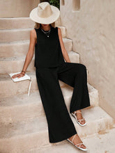 Load image into Gallery viewer, Solid Color Casual Loose Pants Sets For Women Elegant Spring Summer Women's Two Pieces Suit Full Trouser Set Female Outfit Clothes