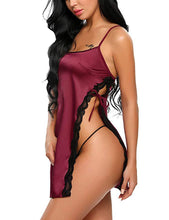 Load image into Gallery viewer, silk sexy lingerie nightdress