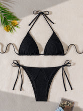 Load image into Gallery viewer, Women Printed Lace-up Bikini Split Swimsuit Swimwear