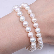 Load image into Gallery viewer, 10 Pcs Imitation pearls Bracelet Set for Women Beaded Stretch Strand Bracelets for Bridesmaid,Bridal,Party Jewelry