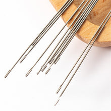 Load image into Gallery viewer, 10pcs Stainless Steel Beading Needles Side Opening Super Long Bead Needle for Beads Threading String Cord Jewelry Making Tool