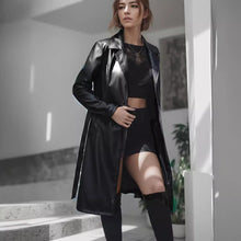 Load image into Gallery viewer, Women's Wear Long One Button Turn-down Collar Coat