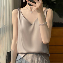 Load image into Gallery viewer, Sling Vest Inner Match Satin Silky Base Loose Sleeveless Top
