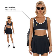 Load image into Gallery viewer, Contrast Color Low Intensity Sports Underwear Women's Yoga Clothes Pilates Training Top