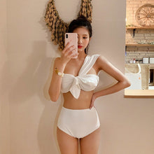 Load image into Gallery viewer, Bikini Women's One Shoulder Split Swim