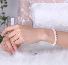 Load image into Gallery viewer, 10 Pcs Imitation pearls Bracelet Set for Women Beaded Stretch Strand Bracelets for Bridesmaid,Bridal,Party Jewelry