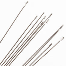 Load image into Gallery viewer, 10pcs Stainless Steel Beading Needles Side Opening Super Long Bead Needle for Beads Threading String Cord Jewelry Making Tool