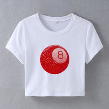 Load image into Gallery viewer, Women's Cropped Slim-fit Short-sleeved T-shirt