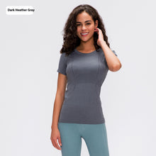 Load image into Gallery viewer, Women's Short Sleeve Round Neck Sports Running Fitness Top