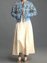 Load image into Gallery viewer, Women's Loose And Versatile Daisy Print Zipper Jacket