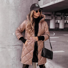Load image into Gallery viewer, Women's Winter Hooded Cotton-padded Mid-length Cotton-padded Jacket