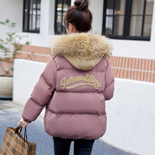 Load image into Gallery viewer, Women's Winter Korean Style Loose Mid-length Small Student Thickened White Duck Down Coat