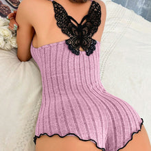 Load image into Gallery viewer, Women's Fashion Butterfly Back Pajamas Lace Strap One-piece Pajamas Lingerie