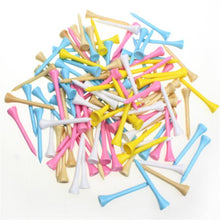 Load image into Gallery viewer, 20pcs Golf Tees Durable Bamboo Tees Friendly Biodegradable Material Reduce Friction Side Spin More Stable