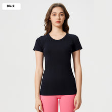 Load image into Gallery viewer, Women's Short Sleeve Round Neck Sports Running Fitness Top