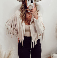Load image into Gallery viewer, Women's Slim-fit Long-sleeved Tassel Coat