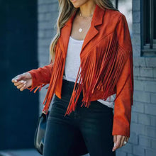 Load image into Gallery viewer, Women's Slim-fit Long-sleeved Tassel Coat