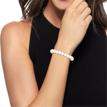 Load image into Gallery viewer, 10 Pcs Imitation pearls Bracelet Set for Women Beaded Stretch Strand Bracelets for Bridesmaid,Bridal,Party Jewelry