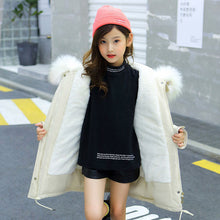 Load image into Gallery viewer, Middle And Large Children's Cotton Coats In The Long Style With Velvet Liner