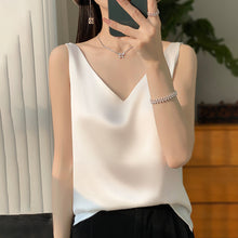 Load image into Gallery viewer, Sling Vest Inner Match Satin Silky Base Loose Sleeveless Top