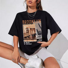 Load image into Gallery viewer, Spring Women's Cotton T-shirt Letter Short Sleeve