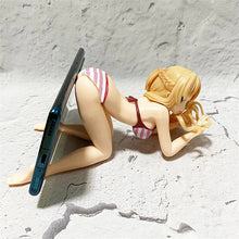 Load image into Gallery viewer, Anime Sword Art Online Asuna Sexy Girl PVC Figure Model Striped Kneeling Swimsuit Phone Holder Fans Collectible Toy Doll