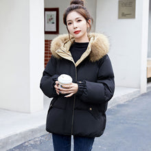 Load image into Gallery viewer, Women's Winter Korean Style Loose Mid-length Small Student Thickened White Duck Down Coat