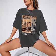 Load image into Gallery viewer, Spring Women's Cotton T-shirt Letter Short Sleeve