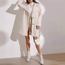 Load image into Gallery viewer, Women's Solid Color Long Lapel Long Sleeve Autumn And Winter Thick Plush Coat