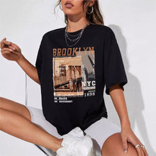 Load image into Gallery viewer, Spring Women's Cotton T-shirt Letter Short Sleeve