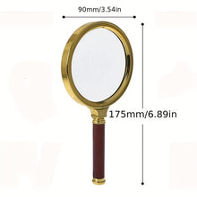 Load image into Gallery viewer, 70/80/90/100mm Handheld 10X Magnifier Magnifying Glass Loupe Reading Jewelry Elderly Reading Microscope Portable Eye Loupe Glass