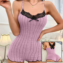 Load image into Gallery viewer, Women's Fashion Butterfly Back Pajamas Lace Strap One-piece Pajamas Lingerie