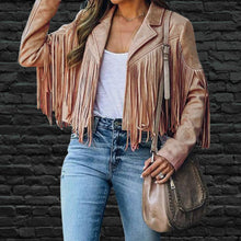 Load image into Gallery viewer, Women's Slim-fit Long-sleeved Tassel Coat