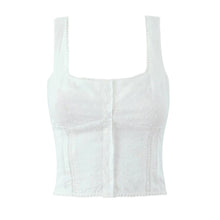 Load image into Gallery viewer, French Style Hot Girl Square Collar Lace Splicing Sling Vest For Women