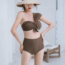 Load image into Gallery viewer, Bikini Women's One Shoulder Split Swim