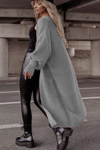 Load image into Gallery viewer, Loose Knitted Cardigan Pocket Long Lantern Sleeve Sweater