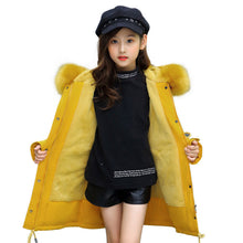 Load image into Gallery viewer, Middle And Large Children's Cotton Coats In The Long Style With Velvet Liner