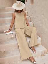 Load image into Gallery viewer, Solid Color Casual Loose Pants Sets For Women Elegant Spring Summer Women's Two Pieces Suit Full Trouser Set Female Outfit Clothes
