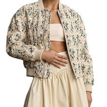 Load image into Gallery viewer, Women's Loose And Versatile Daisy Print Zipper Jacket